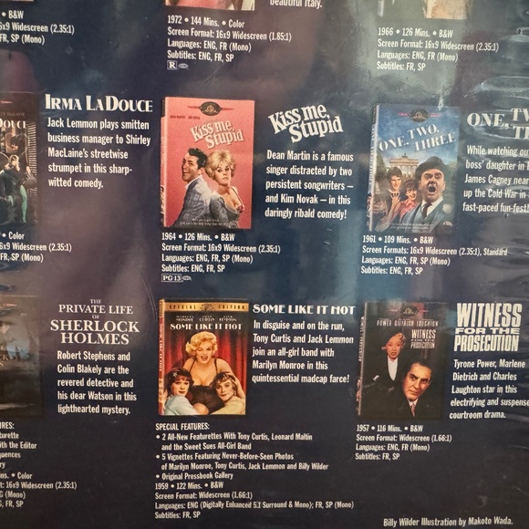 ✨ NEW! FACTORY SEALED Billy Wilder 8-Movie DVD Collection Box Set | Collector - Picture 9 of 9